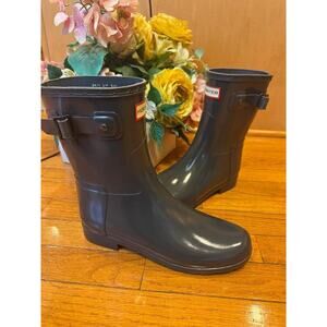 Hunters Boots Women's Short Gloss Boots UK 5 US 7 (1500
